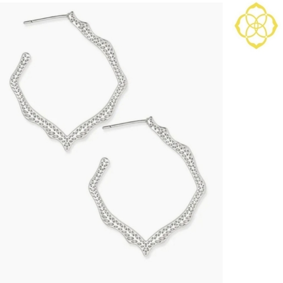 Kendra Scott ■ Silver Miku Hoop Earrings